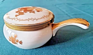 Vintage Andrea Sadek 1960's Porcelain and Brass Silent Butler With Gold Trim - Picture 1 of 10