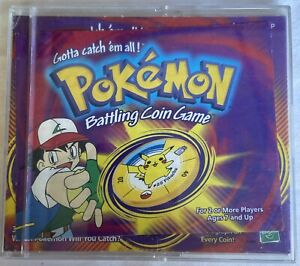 VINTAGE POKEMON 1999 BATTLING 3 COIN GAME SETS WITH INSERT AND CASE. @@@@@@@@@@@