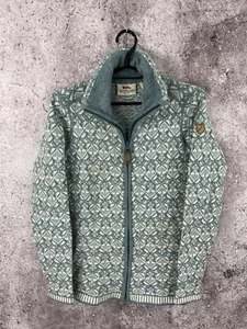 Fjallraven Woman’s Snow Cardigan Full Zip Wool Jacket Size Medium M - Picture 1 of 14