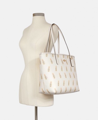 BORSA DONNA COACH STAMPATA CON STAMPA ROSSETTO NUOVA CON ETICHETTE BORSA BORSETTE AUTENTICA