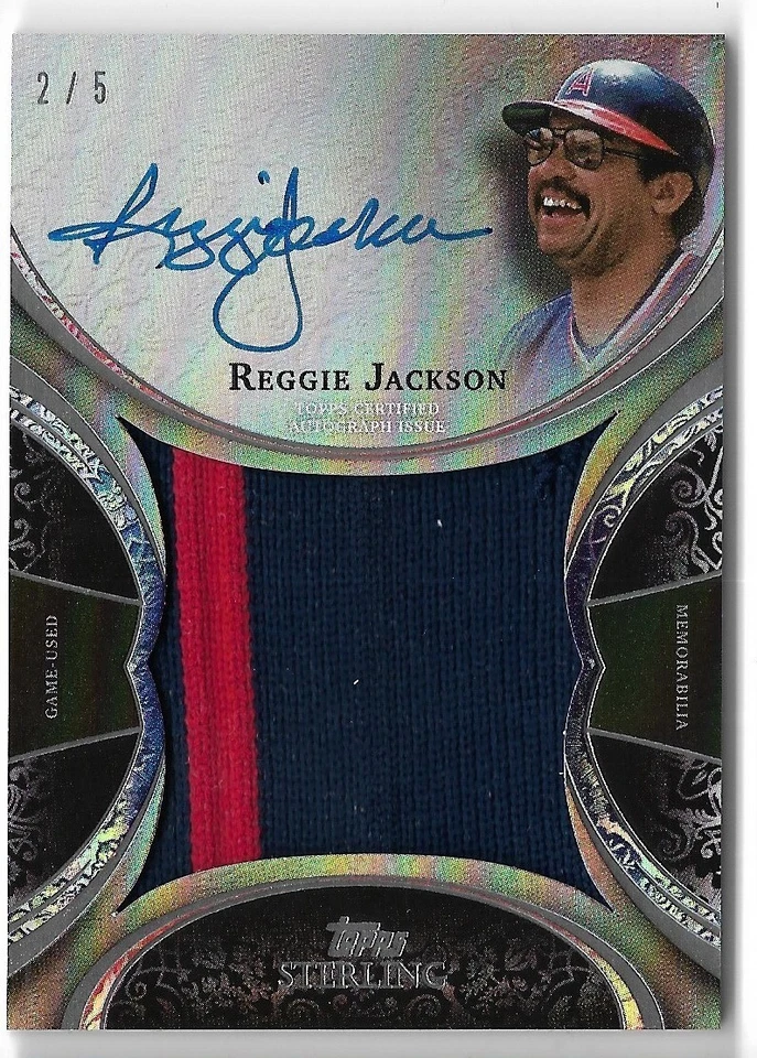 REGGIE JACKSON 2022 TOPPS STERLING AUTO AUTOGRAPH PATCH CARD #2/5! - Image 1 of 1