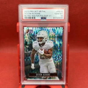 2023 Leaf Pro Set Metall Devon Achane Retro Wasserpulsar Rookie RC 1/1 PSA 10 - Bild 1 von 7