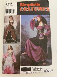 Halloween Costume Simplicity Sewing Pattern 9966 Costume  Renaissance - Picture 1 of 1