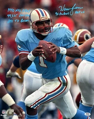 Warren Moon autographed signed inscribed 16x20 photo NFL Houston Oilers PSA - Image 1 of 2