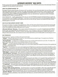 STAR TREK CCG ALTERNATE UNIVERSE RULES SUPPLEMENT - Picture 1 of 1