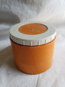 Vintage Thermos King Modell 1155 Thermo Glas 8 Unzen Lebensmittel Suppe Orange Weiß #OSSH - Bild 1 von 9