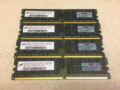Micron 4x 2gb (8gb) 2Rx4 PC2-5300p-555-12-J0 DDR2 Server RAM MT36HTF2572PY-667D1 - Immagine 1 di 4