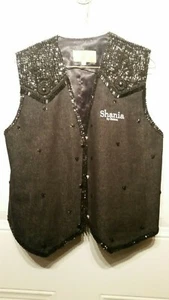 Rare Shania Twain Stetson Jean sequin bead vest cute scarce hot promo not signed - Picture 1 of 3