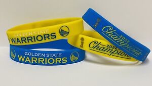 2 GOLDEN STATE WARRIORS 2022 Champions Bracelet Wristband Banner Steph Curry