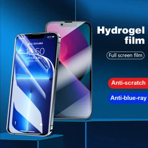 Anti-Blue Light Protective Hydrogel Film For iPhone 15 Pro XS 12 SE 14 XR 11 13 - Picture 1 of 24