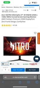 acer gaming monitor - Picture 1 of 5