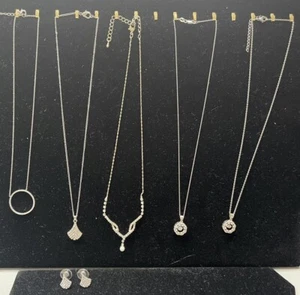 STRASS HALSKETTE & OHRRINGE SET 6 Stück SCHÖNE FUNKELNDE GESCHENKE UNBEDINGT ANSEHEN - Bild 1 von 24