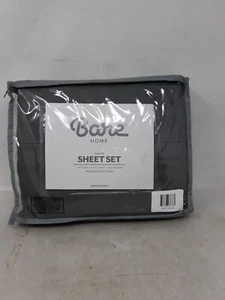 Bare Home Full XL Sheet Set - Grey - Picture 1 of 5
