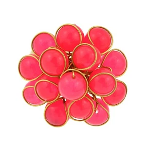 Anillo orgánico único de cuarzo rosa hecho a mano - Imagen 1 de 8