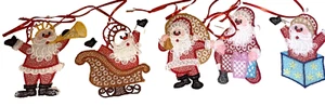 Papá Noel Árbol de Navidad Adornos Marcador Decoración Ventana FSL Hecho a Mano NUEVO - Imagen 1 de 11