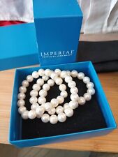 Imperial Pearls By Josh Bazar/HSN Set/3 Stretch Pearl Bracelets-10-11mm-New