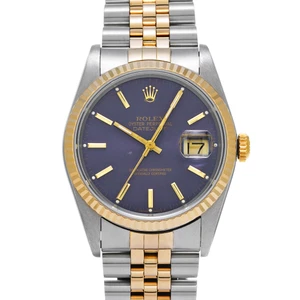 ROLEX Datejust 16233 blue WATCH 646791 - Picture 1 of 5