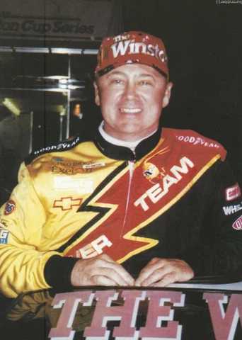 1999 GEOFF BODINE "FAN CLUB CARD # 2 OF 4 POWER TEAM" NASCAR WIN CUP POSTCARD Cover