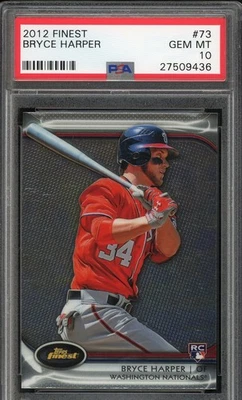 Bryce Harper Finest #73 Rookie RC 2012 Washington Nationals PSA 10 gemas como nuevo Foto 1 de 2
