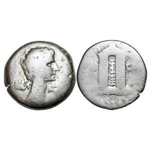 EGYPT, Alexandria. Augustus. 27 BC-AD 14. Æ Diobol – 80 Drachmai, - Picture 1 of 1