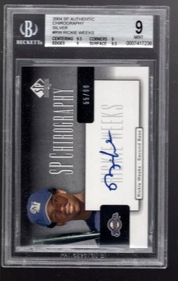 SLA250- 2004 SP Authentic Chirography Silver RW Rickie Weeks Auto/60 -BGS Mint 9 - Image 1 of 2