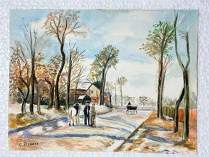 Camille Pissarro (Handmade) Drawing on antique paper Signed and Sealed. - Picture 1 of 2