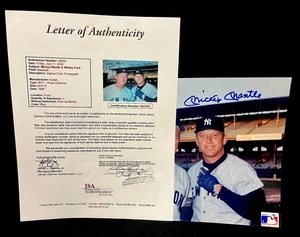VINTAGE MICKEY MANTLE & WHITEY FORD SIGNED 8X10. NEW YORK YANKEES JSA COA. - Picture 1 of 3
