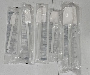 New Pampered Chef Classic White Scraper Spatula Mix n Scraper Set Lot of Six 5 - Picture 1 of 11