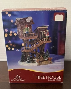 Holiday Time Dept. 18 Christmas Tree House Figure 7” Tall - Picture 1 of 14