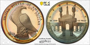 1984 S Proof PCGS PR68 Olympic TONED Commemorative Silver Dollar $1 #56354A - Picture 1 of 7