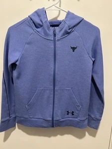 Under Armour Project Rock Logo Youth Medium Loose For Hooded Sweatshirt - Picture 1 of 7