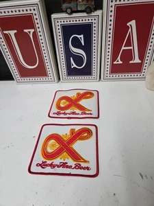 Lucky Fine Beer Embroidered patch set Measuring 5 x 5 3/4 - Picture 1 of 4