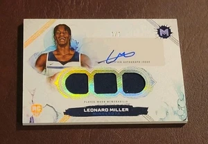 2024 Topps Motif LEONARD MILLER RC 1/1 AUTO TRIPLE JERSEY RELIC #127 - Picture 1 of 3