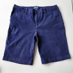 Polo Ralph Lauren Shorts Boys Chino Navy Blue Size 16 Inseam 7.5" Flat Front - Picture 1 of 9