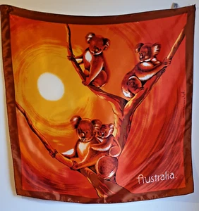 Bufanda cuadrada naranja marrón naranja diseñada en Australia por Heil diseñada en Australia - Imagen 1 de 4