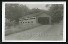 MA Charlemont RPPC 1950&#39;s BISSEL COVERED BRIDGE One of a Kind Photo