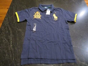 Ralph Lauren R.L.  County Riders & Jockey Club Blue Knit Shirt Youth M12-14 NWT - Picture 1 of 10