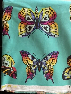 Telas Tula Rosa DAYDREAMER Free Spirit Mariposas Arco Iris 2 Yardas Acolchado Foto 1 de 3