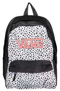 Vans Sleek Black Polyester Backpack with Logo Women's Detail Authentic