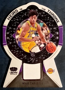 MAX CHRISTIE 2022-23 CROWN ROYALE HEIRS TO THRONE PATCH #HT-MCL RC ROOKIE - Picture 1 of 2