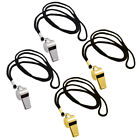 4 Pcs Stainless Steel Referee Whistle Travel Rescue Signaling Whistles