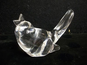 Statuetta Steuben Crystal Song Bird fermacarte 4,5"" larga per 3"" alta - Foto 1 di 5