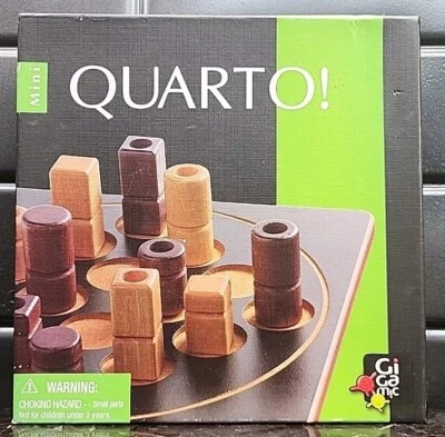 Quarto Mini Board Game Wooden Travel Edition 1991 Gigamic Complete  - Image 1 of 4