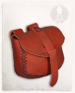 Mytholon Louis Gürteltasche Leder Bordeaux Medium Larp Mittelalter #15112 - Bild 1 von 2