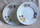 2 X SHELLEY NO:2348 MIXED FLORAL BOUQUETS 7? TEA/SIDE/BREAD & BUTTER PLATES 1ST