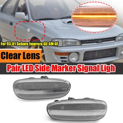 Lámpara de luz de señal LED lateral transparente para Subaru Impreza GC GM GF 1993-2001 Foto 1 de 4