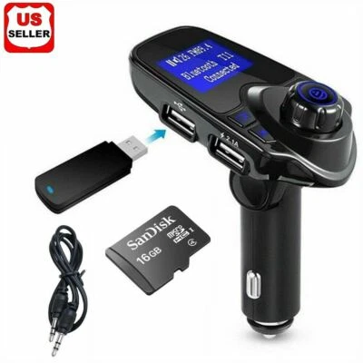 Bluetooth Car Kit MP3 Player FM Transmitter Wireless Radio Adapter USB Charger - Image 1 of 4