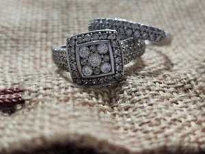 Wedding Band And Engagement Ring - Picture 1 of 2