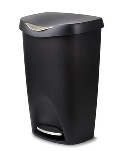 Umbra 084200-047 Brim Step On Trash Can, Black, 13 Gallon - Picture 1 of 8