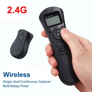 Telecomando timer LCD wireless per Nikon D3300 D5500 D5300 D7500 D7100 D90 - Foto 1 di 9